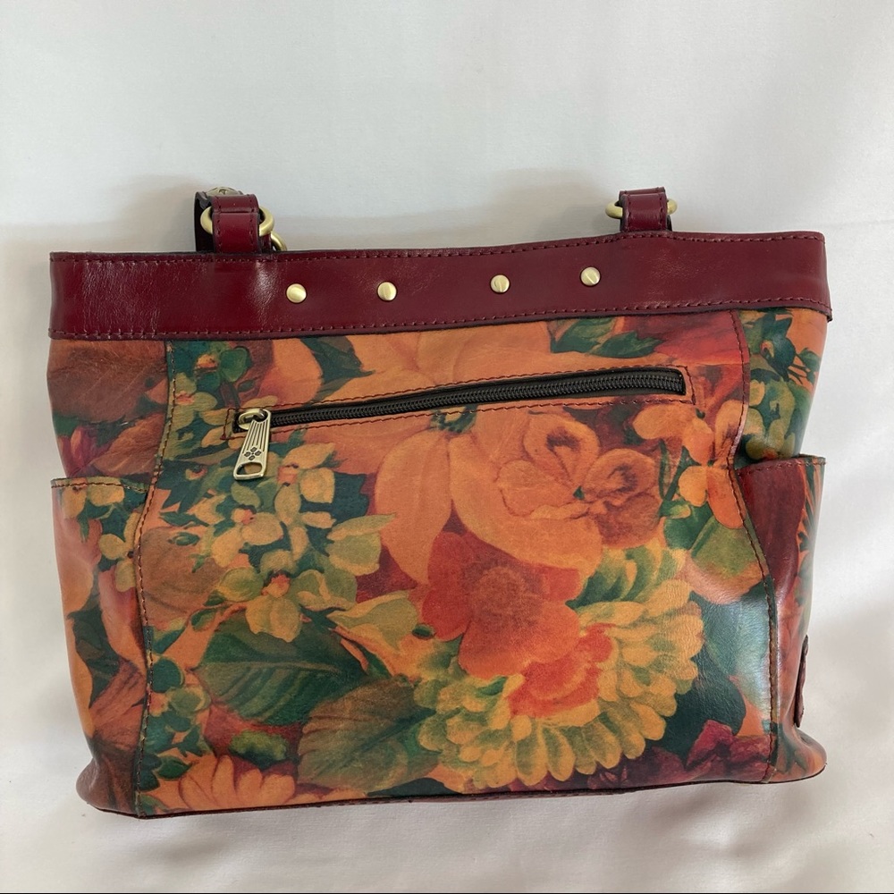 Patricia Nash Ashlynn Leather Floral Shopper Tote 10th Anniversary